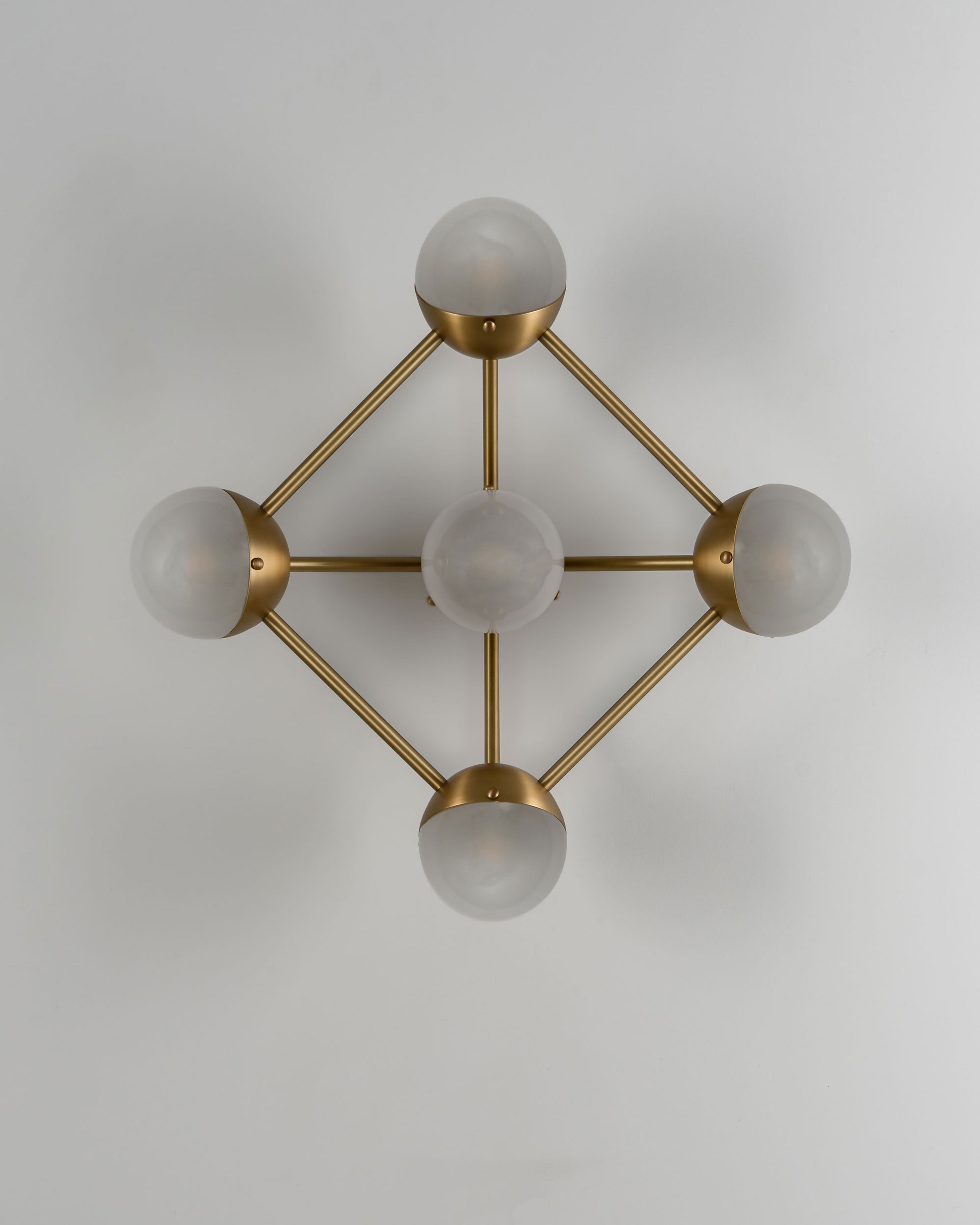 Schwung Molecule 5 Frosted Black Gunmetal Wall Light